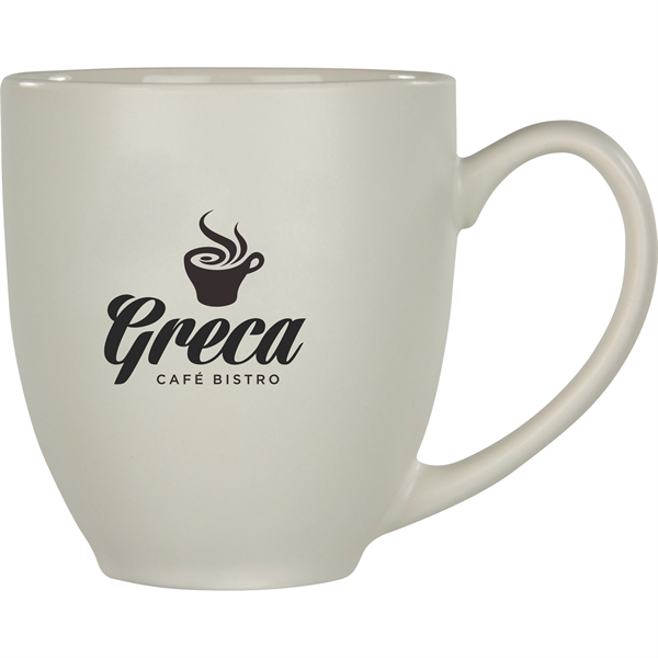 14 ounce ceramic mug with classic contoured design, handle and matte... from ASI 57653 Gold Bond