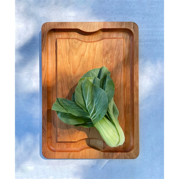 Cherry wood cutting board with large juice groove.... from ASI 63017 J K Adams