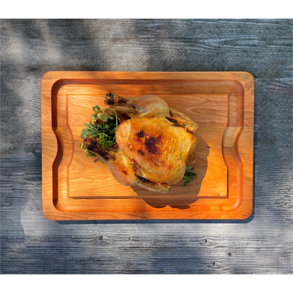 Cherry wood cutting board with large juice groove.... from ASI 63017 J K Adams