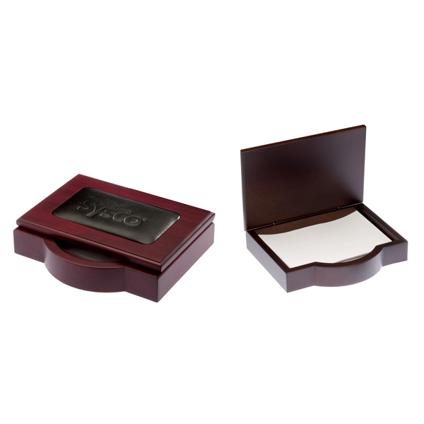 Memo holder with a rosewood interior, top-grain leather inlay, and a... from ASI 48125 Dacasso