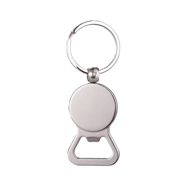 Bottle opener keychain with heat transfer imprint and standard delivery to... from ASI 37218 Athena Promo (tm)