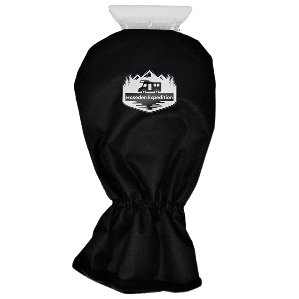 Ice scraper mitt has a fleece-lined interior for warmth & a... from ASI 61966 HPG / Beacon Promotions