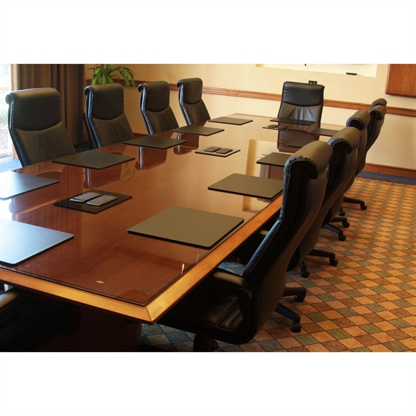 Top-grain black leather conference pad measuring 17" x 14" with a... from ASI 48125 Dacasso / DaCasso