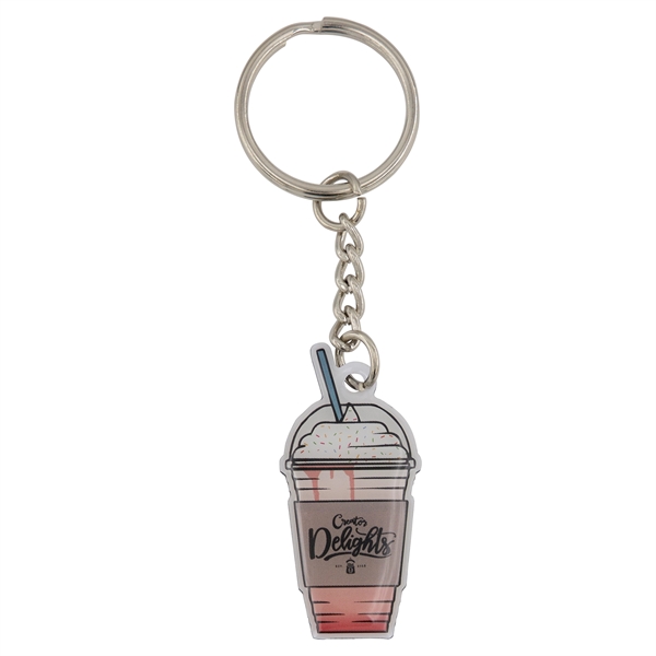 Stainless steel custom full color keychains in assorted sizes with epoxy... from ASI 52263 EMT / EMT