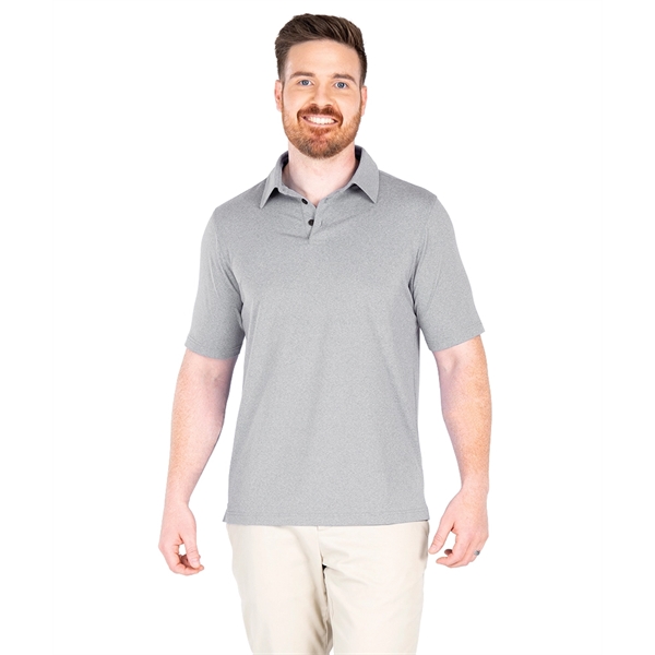 Made with Repreve® recycled polyester, our Men's Heathered Eco-Logic Stretch Polo... from ASI 44620 Charles River Apparel