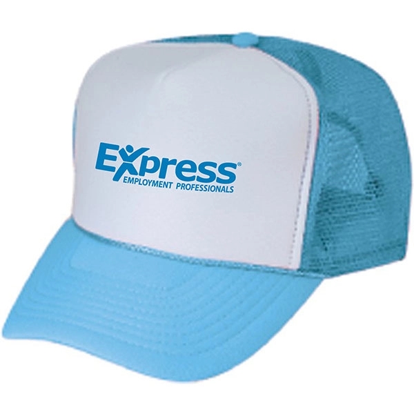 100% polyester foam cap with mesh back and plastic adjustable snap.... from ASI 39820 Opusline (Benmex) / Opus Line