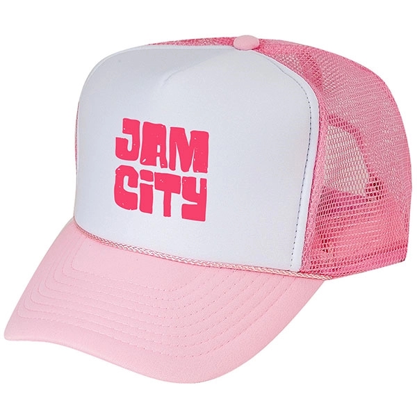 100% polyester foam cap with mesh back and plastic adjustable snap.... from ASI 39820 Opusline (Benmex) / Opus Line