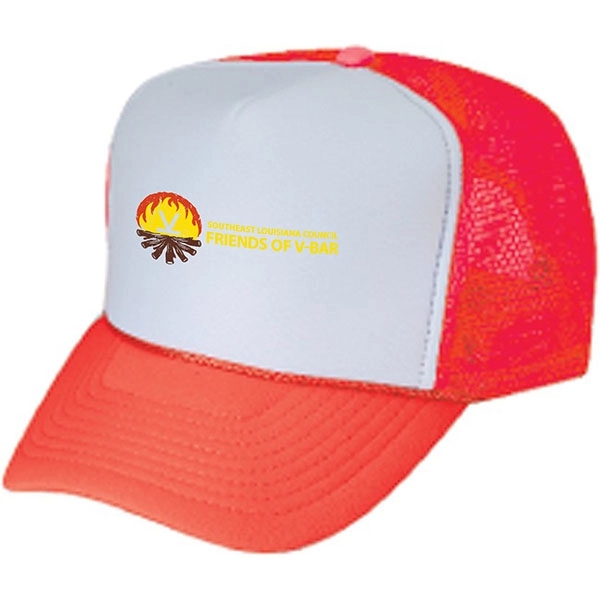 100% polyester foam cap with mesh back and plastic adjustable snap.... from ASI 39820 Opusline (Benmex) / Opus Line