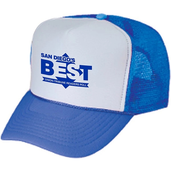 100% polyester foam cap with mesh back and plastic adjustable snap.... from ASI 39820 Opusline (Benmex) / Opus Line