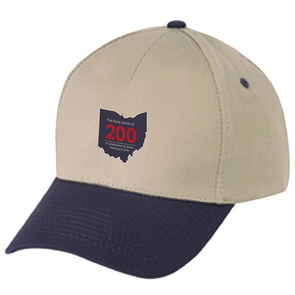100% cotton twill five panel ball cap with low crown construction,... from ASI 39820 Opusline (Benmex) / Opus Line