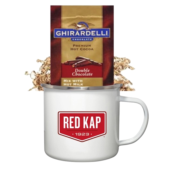 Cocoa with enamel camper mug, wrapped and ready to go... from ASI 89971 Stuff A Mug