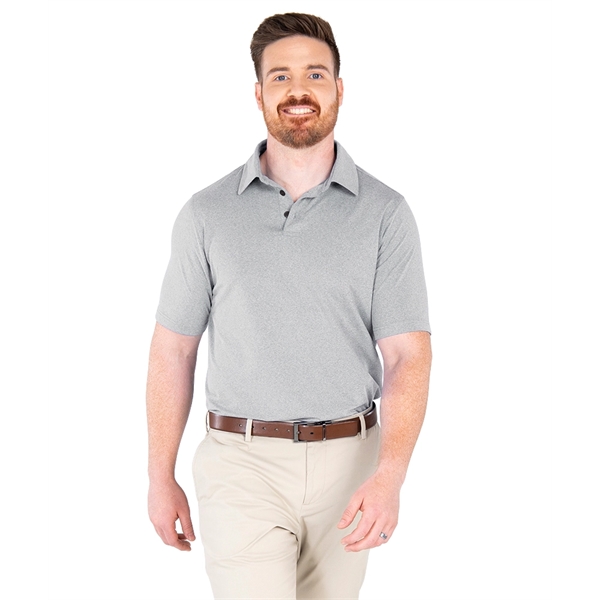 Made with Repreve® recycled polyester, our Men's Heathered Eco-Logic Stretch Polo... from ASI 44620 Charles River Apparel