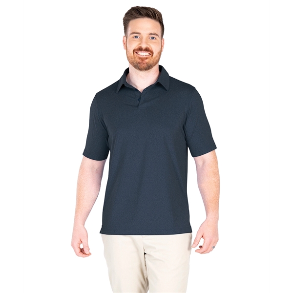 Made with Repreve® recycled polyester, our Men's Heathered Eco-Logic Stretch Polo... from ASI 44620 Charles River Apparel