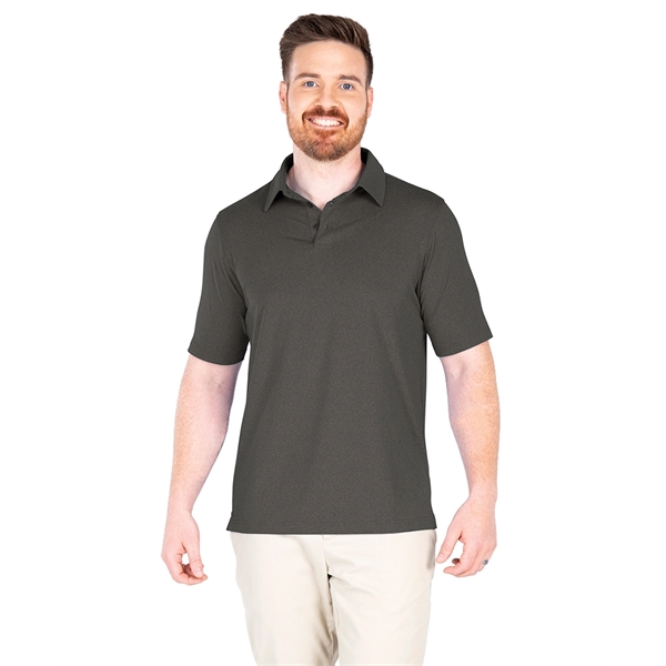 Made with Repreve® recycled polyester, our Men's Heathered Eco-Logic Stretch Polo... from ASI 44620 Charles River Apparel