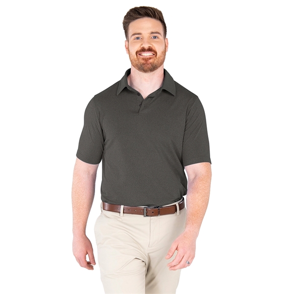 Made with Repreve® recycled polyester, our Men's Heathered Eco-Logic Stretch Polo... from ASI 44620 Charles River Apparel