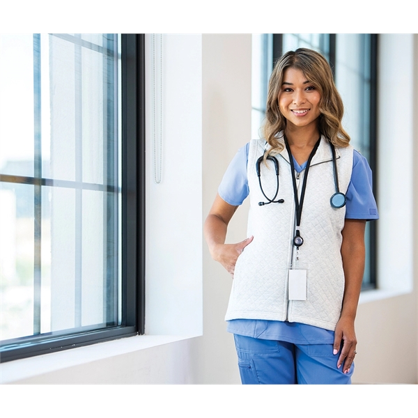 Made from quilted sweatshirt fleece, our Women's Franconia Quilted Vest provides... from ASI 44620 Charles River Apparel