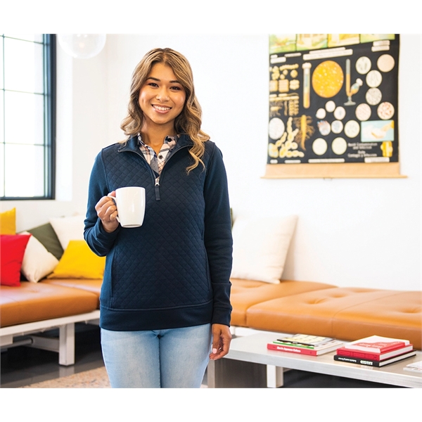 Our Women's Franconia Pullover has modern, stylish quilting and comes in... from ASI 44620 Charles River Apparel
