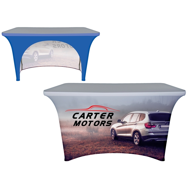 4' Fully Customized Open Back Stretch Style Table Cover.... from ASI 80228 Quinn