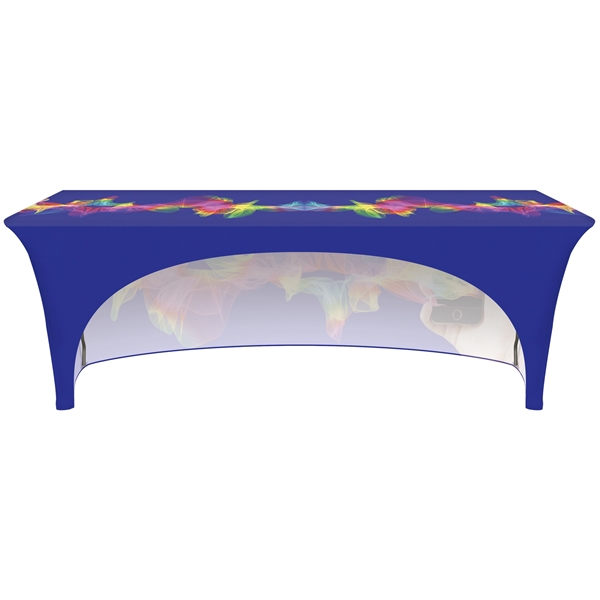 8' Fully Customized Open Back Stretch Style Table Cover... from ASI 80228 Quinn