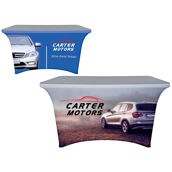 4' Fully Customized Zipper Back Stretch Style Table Cover... from ASI 80228 Quinn