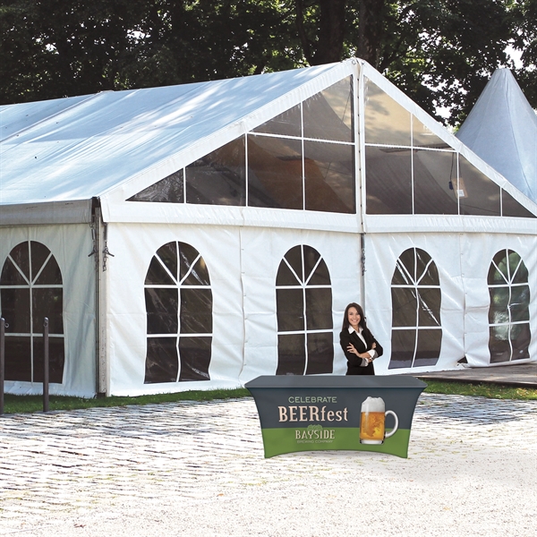 6' Fully Customized Zipper Back Stretch Style Table Cover... from ASI 80228 Quinn