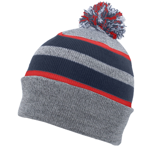 Knit Fold Over Pom-Pom Beanie.... from ASI 37461 Augusta Sportswear / Pacific Headwear