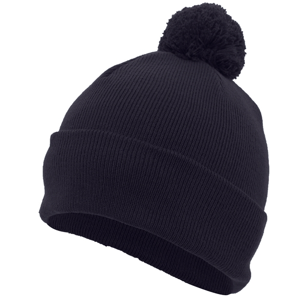 Knit Fold Over Pom-Pom Beanie.... from ASI 37461 Augusta Sportswear / Pacific Headwear