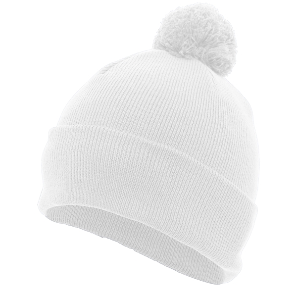 Knit Fold Over Pom-Pom Beanie.... from ASI 37461 Augusta Sportswear / Pacific Headwear