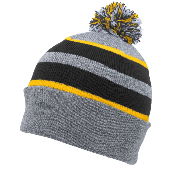 Knit Fold Over Pom-Pom Beanie.... from ASI 37461 Augusta Sportswear / Pacific Headwear