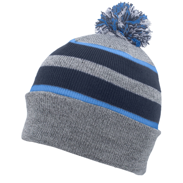 Knit Fold Over Pom-Pom Beanie.... from ASI 37461 Augusta Sportswear / Pacific Headwear