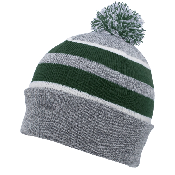 Knit Fold Over Pom-Pom Beanie.... from ASI 37461 Augusta Sportswear / Pacific Headwear