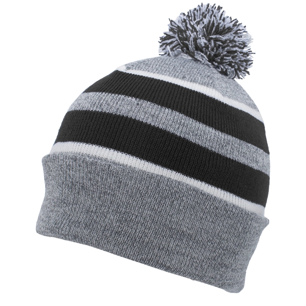 Knit Fold Over Pom-Pom Beanie.... from ASI 37461 Augusta Sportswear / Pacific Headwear