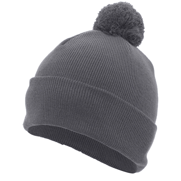 Knit Fold Over Pom-Pom Beanie.... from ASI 37461 Augusta Sportswear / Pacific Headwear