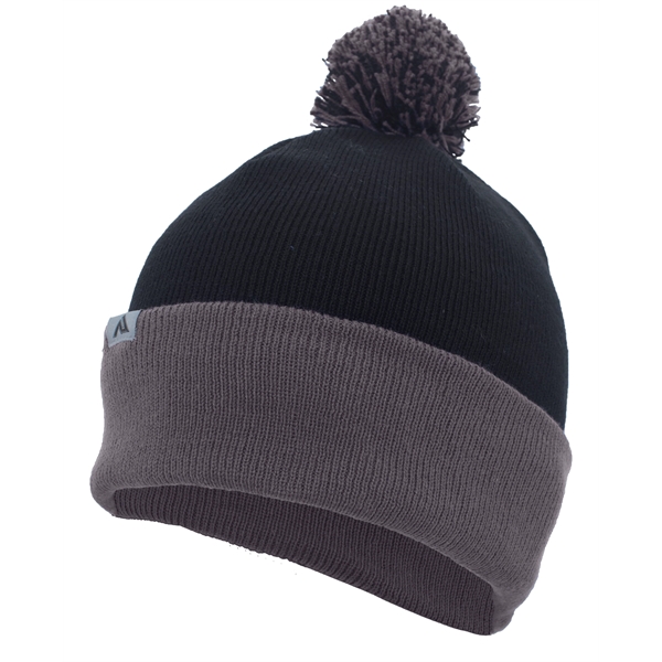 Knit Fold Over Pom-Pom Beanie.... from ASI 37461 Augusta Sportswear / Pacific Headwear