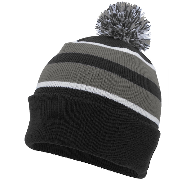 Knit Fold Over Pom-Pom Beanie.... from ASI 37461 Augusta Sportswear / Pacific Headwear