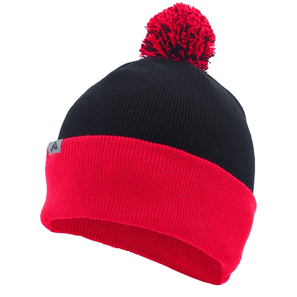 Knit Fold Over Pom-Pom Beanie.... from ASI 37461 Augusta Sportswear / Pacific Headwear