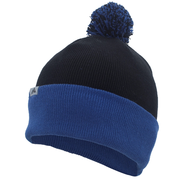 Knit Fold Over Pom-Pom Beanie.... from ASI 37461 Augusta Sportswear / Pacific Headwear
