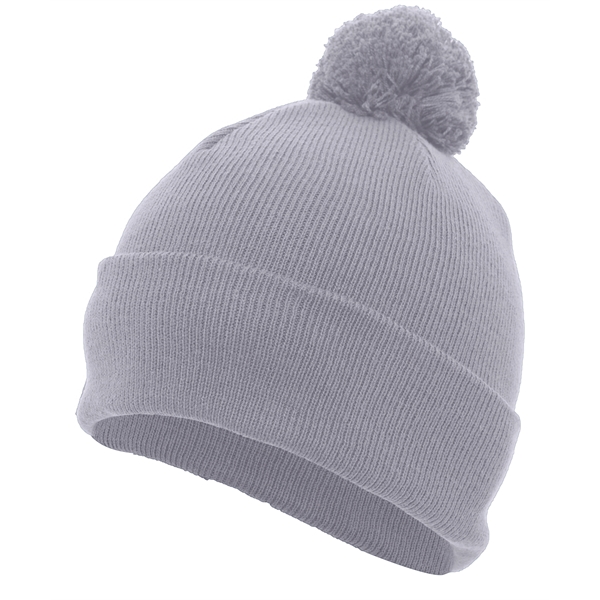 Knit Fold Over Pom-Pom Beanie.... from ASI 37461 Augusta Sportswear / Pacific Headwear