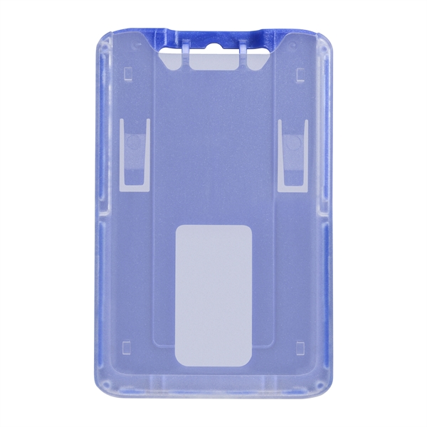 2.66" x 3.75" rigid plastic vertical badge holders with color background.... from ASI 62088 IDProductsource