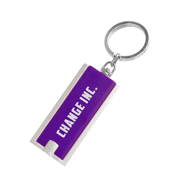 2.375" x .875" rectangular plastic keychain with flashlight.... from ASI 62088 IDProductsource
