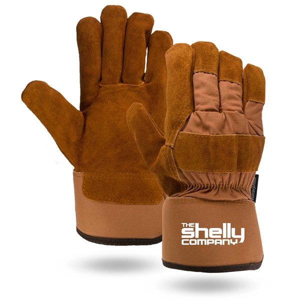Winter lined & waterproof cowhide leather palm work gloves.... from ASI 62192 Illinois Glove Co / Honest Abe®
