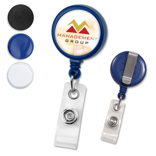 MaxLabel custom badge reels feature an extra large imprint area for... from ASI 79898 Promovision / PROMOVISION