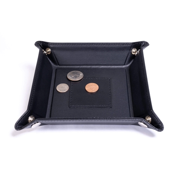 Travel caddy made of top-grain leather and available in black.... from ASI 48125 Dacasso / DaCasso