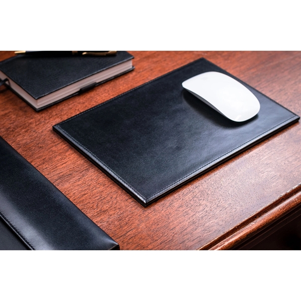 Bonded leather mouse pad in a black color with a wrapped... from ASI 48125 Dacasso / DaCasso