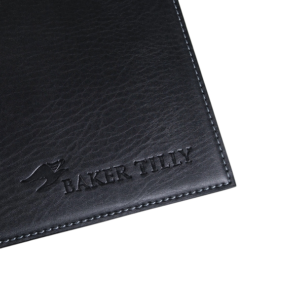 Black rectangular placemat made of leatherette material with an accent-stitched edge.... from ASI 48125 Dacasso