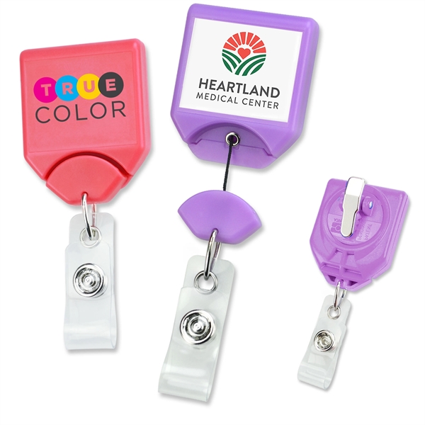 Closeout savings on the most secure & twist-free retractable badge reel... from ASI 79898 Promovision / PROMOVISION