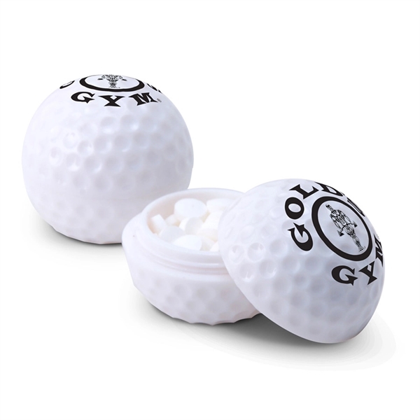 Golf Ball Mint Container filled with golf ball shaped mints... from ASI 61966 HPG / Mixie