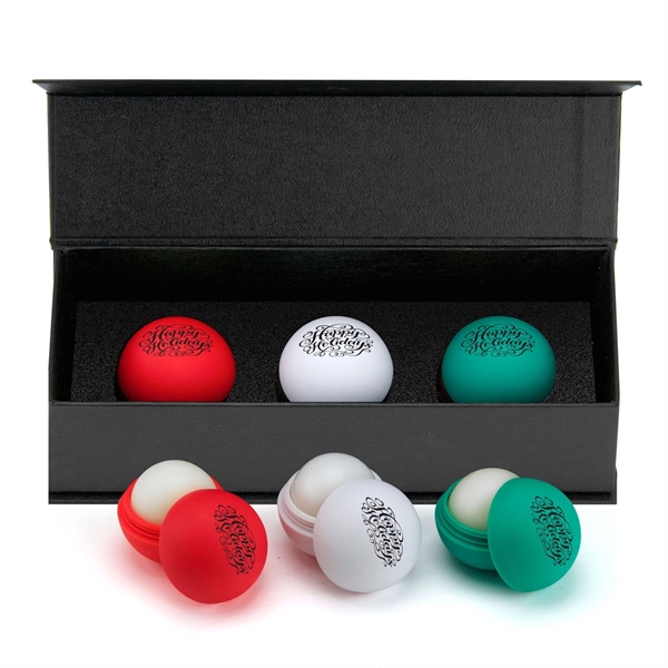 Round Lip Balm Moisturizer Balls in Magnetic closure box... from ASI 61966 HPG / Mixie
