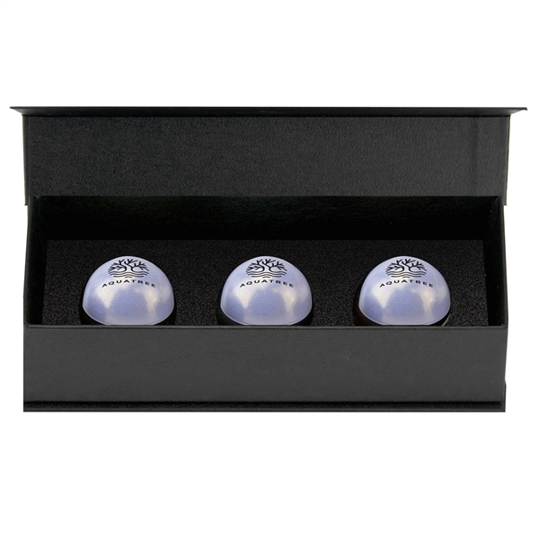 3pc Chameleon Lip Balm Ball Moisturizers in a Black Magnetic Box... from ASI 61966 HPG / Mixie