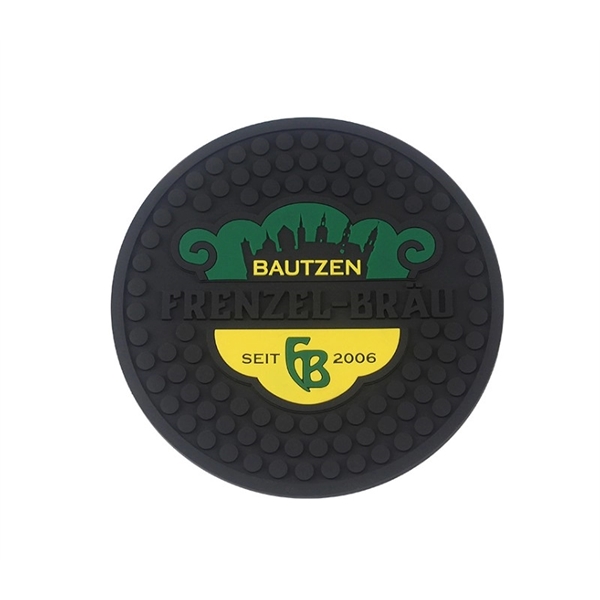 Custom round soft PVC coaster plus free 4 color molding process... from ASI 37218 Athena Promo (tm)